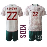 Maglie da calcio Messico Hirving Lozano #22 Seconda Maglia Bambino Mondiali 2022 Manica Corta (+ Pantaloni corti)
